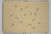 A Thousand Butterflies (Chō senshu)  蝶千種, Kamisaka Sekka 神阪雪佳 (Japanese, 1866–1942), Set of two woodblock printed books (orihon, accordion-style); ink and color on paper, Japan