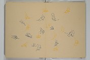 A Thousand Butterflies (Chō senshu)  蝶千種, Kamisaka Sekka 神阪雪佳 (Japanese, 1866–1942), Set of two woodblock printed books (orihon, accordion-style); ink and color on paper, Japan