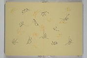 A Thousand Butterflies (Chō senshu)  蝶千種, Kamisaka Sekka 神阪雪佳 (Japanese, 1866–1942), Set of two woodblock printed books (orihon, accordion-style); ink and color on paper, Japan
