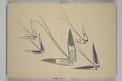 A Thousand Butterflies (Chō senshu)  蝶千種, Kamisaka Sekka 神阪雪佳 (Japanese, 1866–1942), Set of two woodblock printed books (orihon, accordion-style); ink and color on paper, Japan