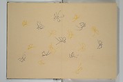 A Thousand Butterflies (Chō senshu)  蝶千種, Kamisaka Sekka 神阪雪佳 (Japanese, 1866–1942), Set of two woodblock printed books (orihon, accordion-style); ink and color on paper, Japan