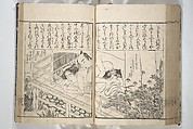 Erotica; Compendium Guide to the Brothels of Osaka (Keiryaku ōzassho gyokumon taisei) 閨暦大雑書玉門大成, Kitao Shigemasa 北尾重政 (Japanese, 1739–1820), Woodblock printed book; ink and color on paper, Japan