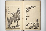 Sō Shiseki Picture Album (Sō Shiseki gafu)  宋紫石画譜, Sō Shiseki 宋紫石 (Japanese, 1715–1786), Set of three woodblock printed books; ink, color, and hand-coloring (vol. 2) on paper, Japan