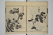 A Garden of Celebrated Japanese and Chinese Paintings (Wakan meigaen} 和漢名画苑, Ooka Shunboku 大岡春卜 (1680–1763), Set of six woodblock-printed books bound as one, with additional volume; ink on paper, Japan