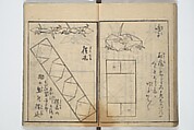 A Thousand Cranes and How to Fold Them (Senbazuru orikata) 千羽鶴折形; 秘伝千羽鶴折形, Attributed to Shimokōbe Shūsui 下河辺 拾水 (Japanese, died 1797), Woodblock printed book; ink on paper, Japan