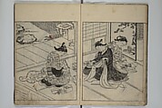 Picture Book of the Evergreens (Ehon tokiwagusa) 繪本常盤草, Nishikawa Sukenobu 西川祐信 (Japanese, 1671–1750), Woodblock-printed book; ink and hand-coloring on paper, Japan