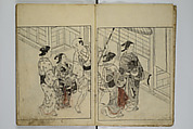 Picture Book of the Evergreens (Ehon tokiwagusa) 繪本常盤草, Nishikawa Sukenobu 西川祐信 (Japanese, 1671–1750), Woodblock-printed book; ink and hand-coloring on paper, Japan