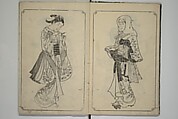Picture Book of Mount Asaka (Ehon asakayama) 絵本浅香山, Nishikawa Sukenobu 西川祐信 (Japanese, 1671–1750), Woodblock printed book; ink on paper, Japan