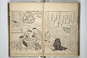 Picture Book of Essays in Idleness (Ehon tsurezuregusa) 絵本徒然草, Nishikawa Sukenobu 西川祐信 (Japanese, 1671–1750), Set of three woodblock printed books bound as one volume; ink on paper, Japan