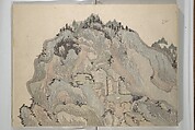 Taiga Hall Painting Album (Taigadō gafu), Illustrations by Ike no Taiga (Japanese, 1723–1776), Woodblock printed book (orihon, accordion-style); ink and color on paper, Japan