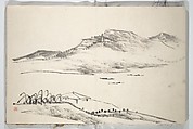 Untitled Picture Album of
 Fifteen Ink Paintings 對山先生山水画譜(たいざん せんせい さんすいがふ), Hine Taizan 日根對山 (Japanese, 1813–1869), Accordion album; ink on paper, Japan