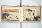 Untitled Book of Erotica (Shunga) 春画, Attributed to Utagawa Toyokuni I 歌川豊国一世 (Japanese, 1769–1825), Woodblock printed book; ink and color on paper, Japan