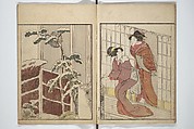 Picture Book on Flowers of the Four Seasons (Ehon shiki no hana) 絵本四季花, Kitagawa Utamaro 喜多川歌麿 (Japanese, ca. 1754–1806), Set of two woodblock printed books; ink and color on paper, Japan