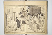 Yoshiwara Picture Book of New Year’s Festivities (Seirō ehon nenjū gyōji) 青楼繪本年中行事, Kitagawa Utamaro 喜多川歌麿 (Japanese, ca. 1754–1806), Set of two woodblock printed books; ink on paper, Japan