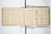 Compendium of Designs (Tekagami moyō setsuyō) 手鑑模様節用, Umemaru Yūzen 梅丸友染 (Japanese, active late 18th century), Woodblock printed book; ink, color, and mica on paper, Japan