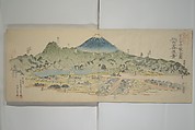 Striking Views of Mount Fuji (Fuyō kikan) 芙蓉奇観, Yamada Sadazane 山田貞実 (Japanese, active 1848–68), Woodblock printed book (orihon, accordion-style but bound); ink and color on paper, Japan