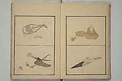 Vol. 1 of 5, Various Pictures by Keisai (Keisai soga) 蕙斎麁画; 讃科画圖蕙齋麁画(さんか がず けいさい そうが), Kuwagata Keisai 鍬形蕙斎 (Japanese, 1764–1824), Woodblock printed book; ink and color on paper, Japan