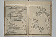 Contemporary Kimono Patterns (Tōsei hiinagata) 当世ひいな形, Hishikawa Moronobu 菱川師宣 (Japanese, 1618–1694), First volume from a set of woodblock-printed books; ink on paper, Japan