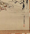 Shimabara Courtesans Exorcizing Demons, Miyagawa Isshō (Japanese, 1689–1780), Hanging scroll; ink and color on paper, Japan