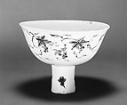 Stem Bowl, Porcelain painted in overglaze polychrome enamels, China