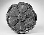Temple Eave Tile with Lotus Design, Earthenware, Japan