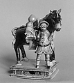 Figure of a Pack of Horse and Attendant, Porcelain painted in polychrome enamels over the biscuit (Jingdezhen ware), China