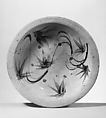 Ishizara Plate with Design of Maple Leaves on a Flowing Stream, Stoneware (Seto ware), Japan