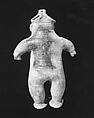 Standing Female Clay Figure, Earthenware with cord-marked and incised decoration, Japan