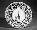 Deep Dish with Egret Design, Porcelain with underglaze blue (Hizen ware), Japan