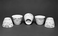 Soba cup, Porcelain, painted with underglaze cobalt (Hizen ware), Japan