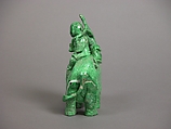 Elephant and two boys, Kosmochlor jadeitite, China