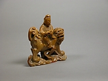 Manjusri riding a lion, Soapstone, China