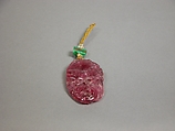 Pendant with floral designs, Tourmaline, China