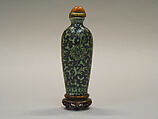 Snuff Bottle, Porcelain with coral stopper, China