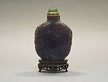 Snuff Bottle, Pottery with jadeite stopper, China