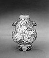 Vase on Stand, Porcelain painted in overglaze famille rose enamels against a yellow ground, with gilt on the biscuit, China
