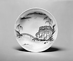 Saucer, White porcelain decorated with blue under the glaze (Hirado ware), Japan