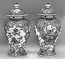 Jar with Cover (one of a pair), Porcelain painted in overglaze polychrome enamels (Jingdezhen ware), China