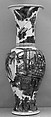 Vase with scenes from Romance of the Three Kingdoms, Porcelain painted in underglaze cobalt blue (Jingdezhen ware), China