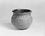 Jar, Stoneware with incised design on a biscuit body, brown glaze, and yellow bosses (Ganzhou ware), China