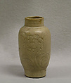 Jar with flowers, Stoneware with incised decoration under celadon glaze (Longquan ware), China