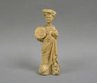 Female attendant carrying a stool, Glazed earthenware, China