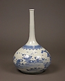Long-Necked Bottle with Design of Chinese Children Playing Outdoors, Porcelain with underglaze blue (Hirado ware), Japan