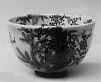 Bowl, Faience, glazed and crackled; covered with colored enamels (Kyoto ware), Japan