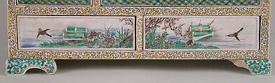 Cabinet, Genemon, Porcelain decorated in enamels (Hizen ware, Kutani type), Japan