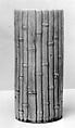 Vase in the Shape of a Bundle of Bamboo, Porcelain with molded relief decoration and turquoise-blue glaze, Japan