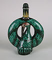 Wine bottle, Porcelain decorated with colored enamels (Hizen ware, Kutani type), Japan