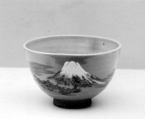 Bowl, Faience with light celadon glaze; decoration in enamels and gold (Kyoto ware), Japan