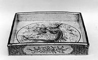 Cake dish, Faience decorated in enamel (Raku ware), Japan