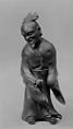 Figure, Stoneware covered with thin glaze (Bizen ware), Japan